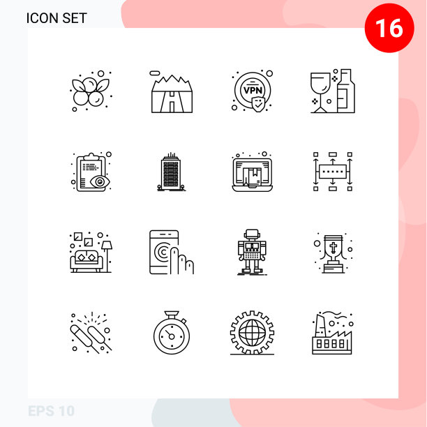 16个普遍的轮廓符号符号视眼图片下载