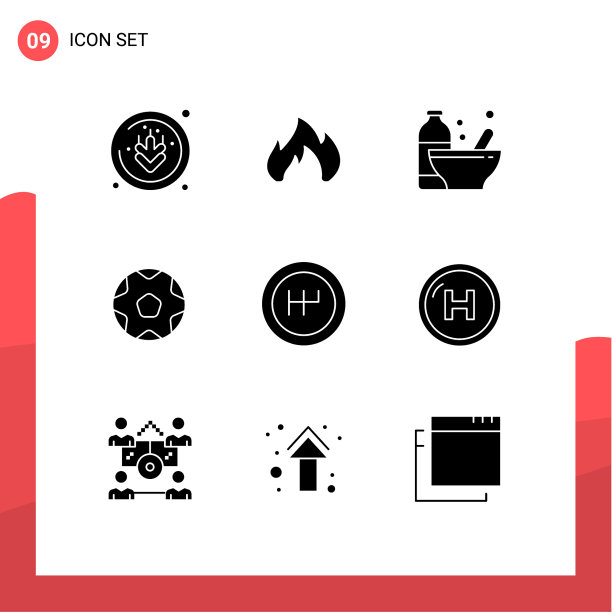 9个适用于网络和移动的通用实体符号图片下载