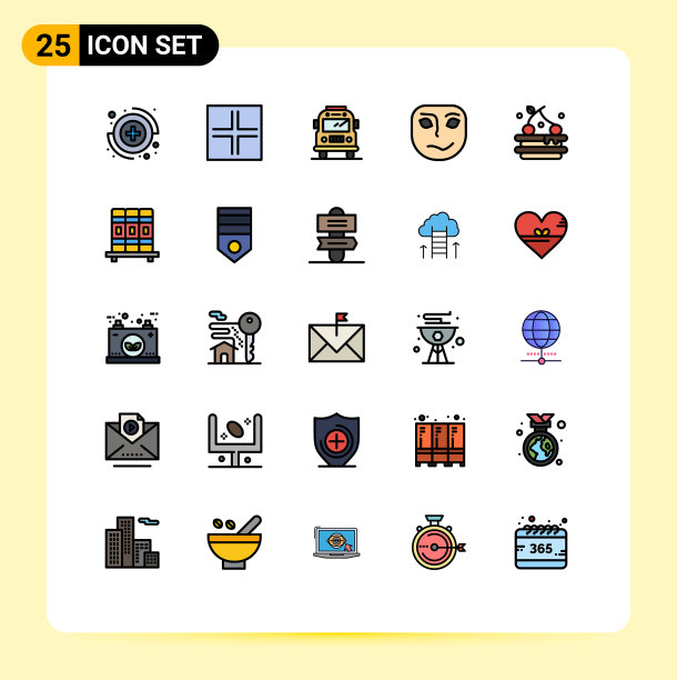 在网格上设置25个填充线平面颜色图片下载