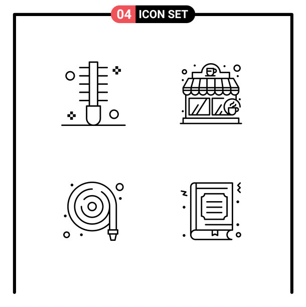 象形图设置4个简单的填充线平色图片下载