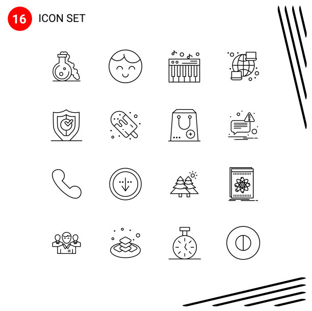 16大纲概念的网站，移动和应用程序图片下载