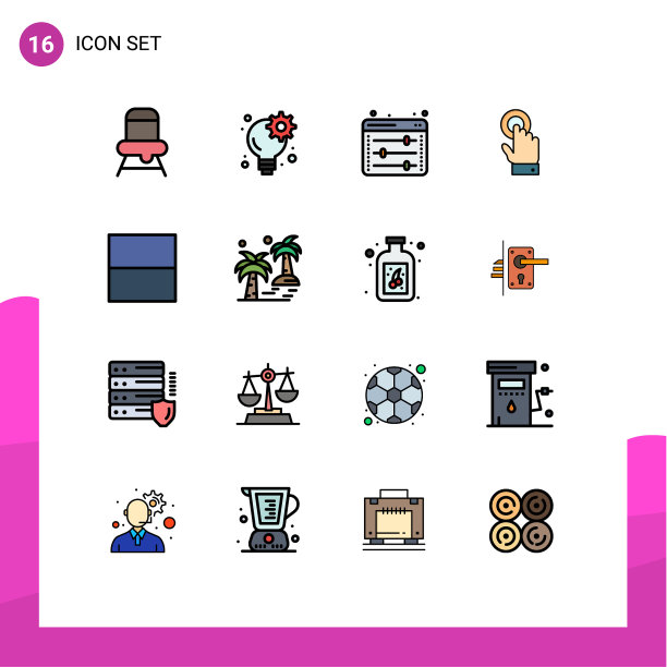 16个创意图标的现代标志和符号图片下载