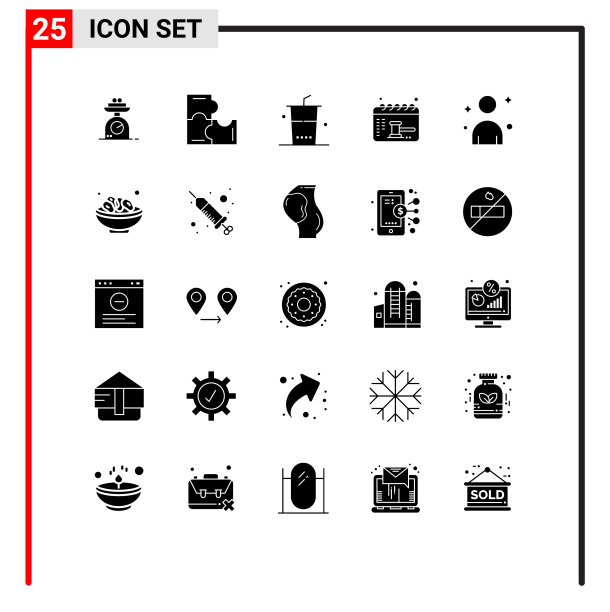 25个创意图标现代符号和符号人图片下载