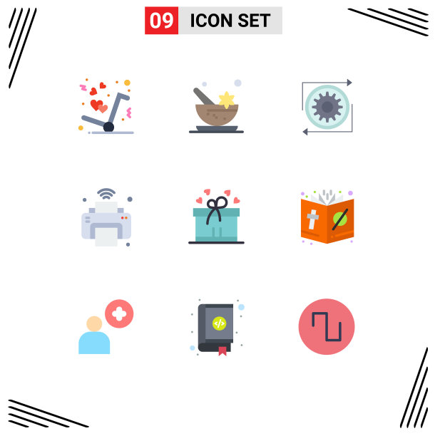 为wifi设置的9组现代平面颜色图片下载