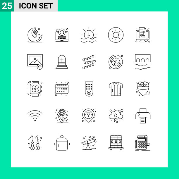 线包25个通用符号转移图片下载