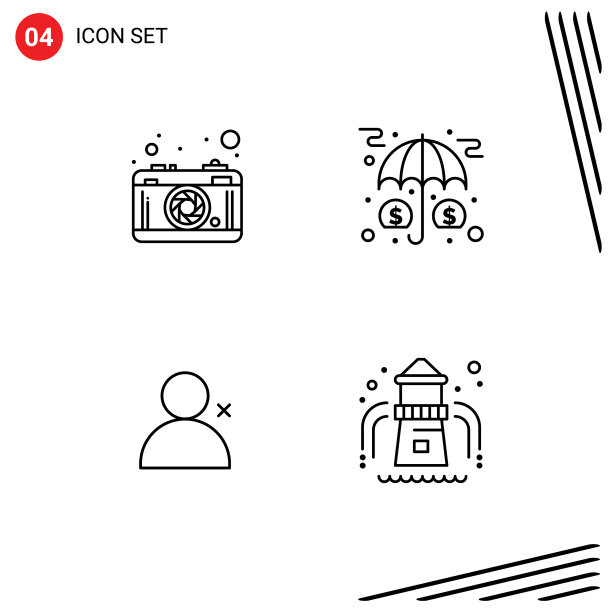 4通用线标志符号相机发现图片下载