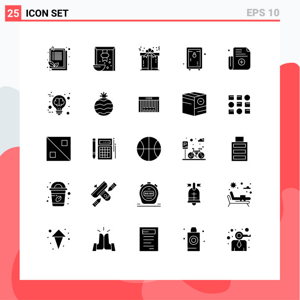 为网络和移动设置的25个通用实体符号图片下载