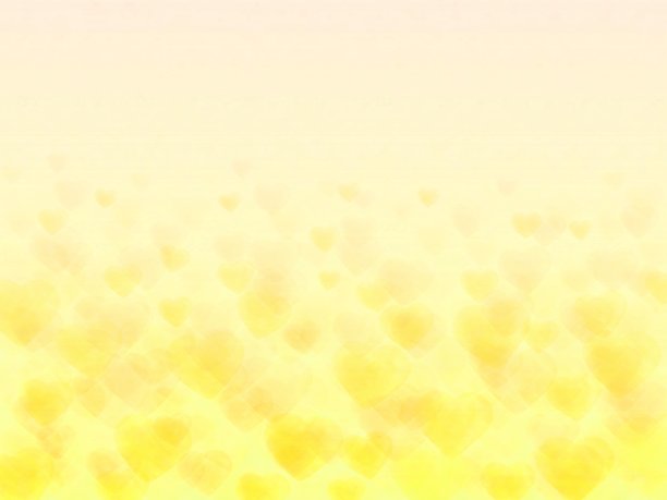 一个黄色心形图案填充屏幕的插图图片下载