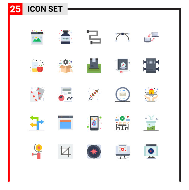 25用户界面平面彩色包装现代标识图片下载