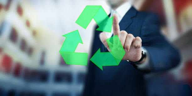 商人触及生态理念图片下载