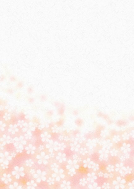 樱花在日本纸上的插图，在屏幕的底部展开对角线。图片下载