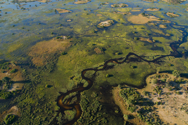 奥卡万戈鸟瞰图图片下载