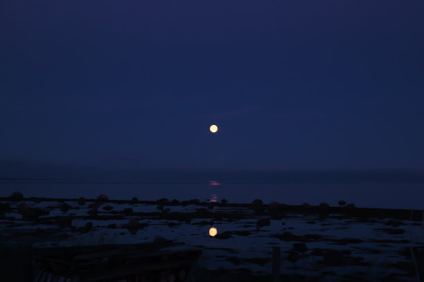 白海的夏夜。图片下载