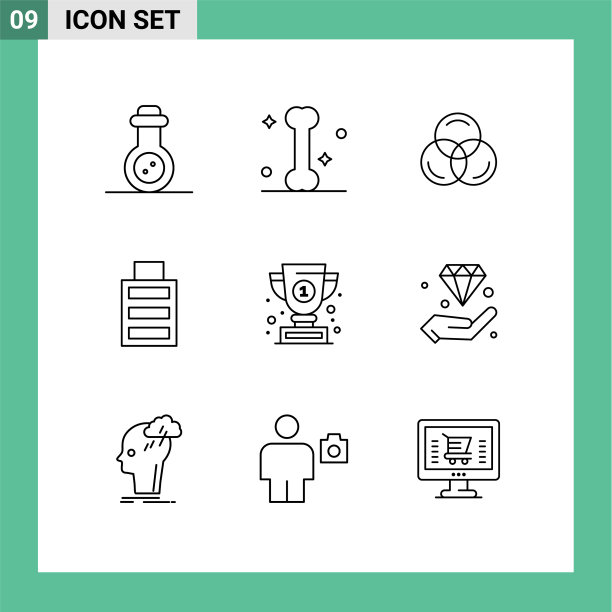 9 .用户界面轮廓包现代标识和图片下载