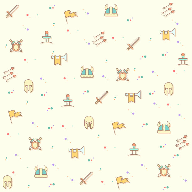 一个可爱的幻想和战斗的矢量插图。图片下载