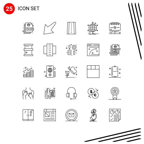 为网页和手机设置了25条通用线图片下载