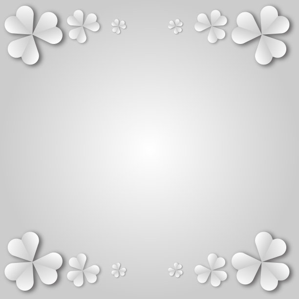 摘要圣帕特里克节的背景与剪纸叶三叶草。图片下载