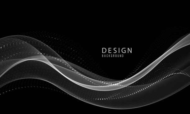 抽象彩波设计元素波流图片下载