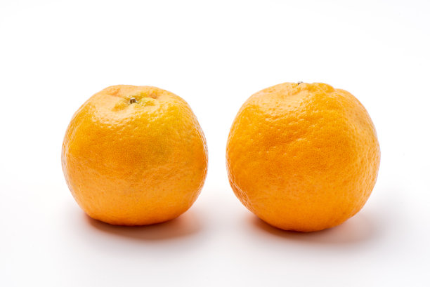 美丽的橘子孤立在白色的背景。图片下载