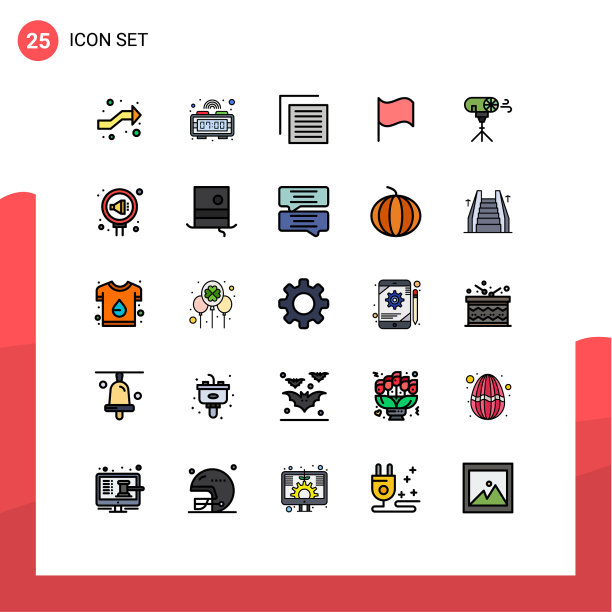 25填充线平面颜色的网站概念图片下载