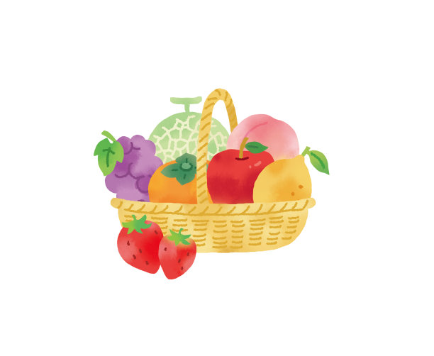 随意触摸水彩画的水果篮图片下载
