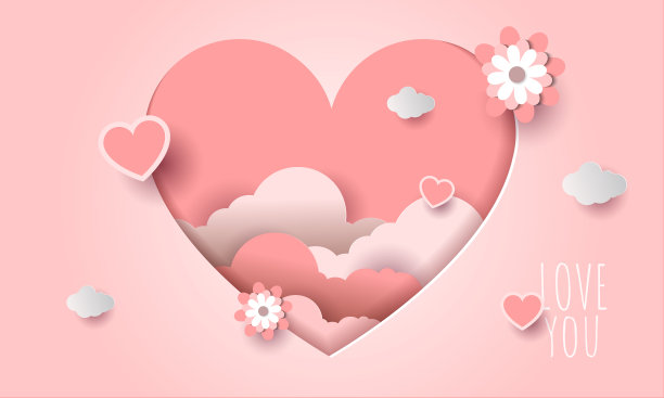 爱纸风格的粉红色背景图片下载