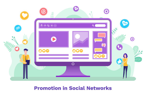 社会营销发展视频计算机矢量图片下载