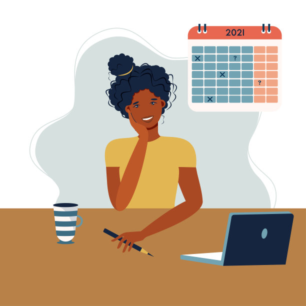 工作中的优先事项、议程。快乐的女人会计划工作并设定任务的优先级。任务完成的概念，计划，时间管理。时尚风格的有趣女性角色。矢量插图。“n”n图片下载