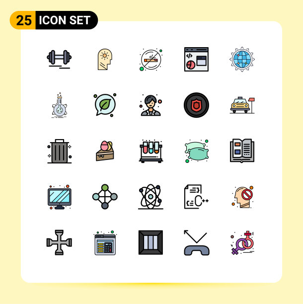 可编辑线包25简单填充线平图片下载