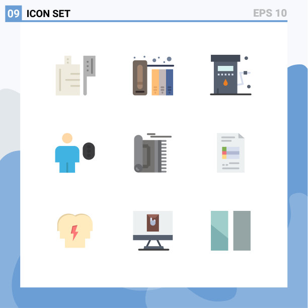 9种适用于网络和移动的通用平面颜色图片下载