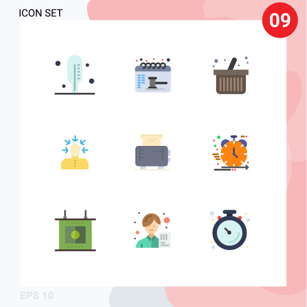 9 .用户界面平面彩色包装现代标识图片下载