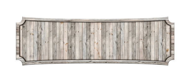 长方形木制标识牌孤立在白色背景上图片下载