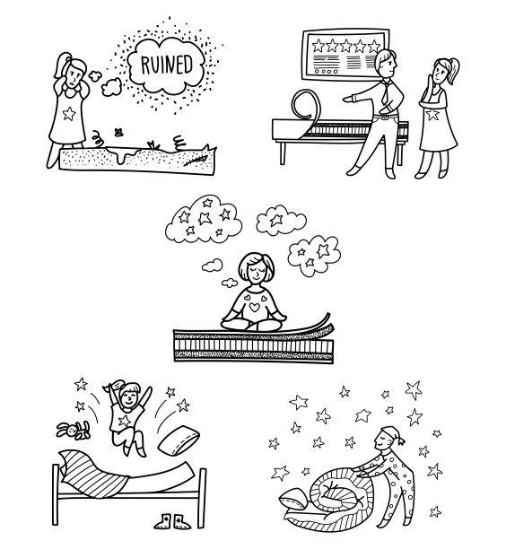 床垫向量涂鸦图片下载