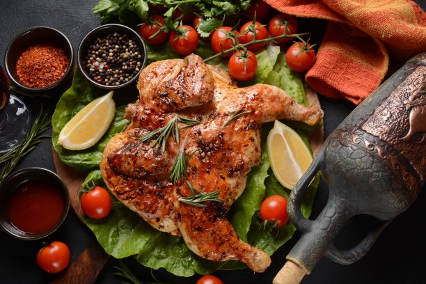 烤炸鸡塔巴卡，格鲁吉亚美食图片下载