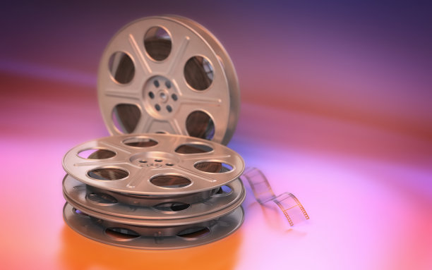 35mm胶片条纹渐变背景图片下载