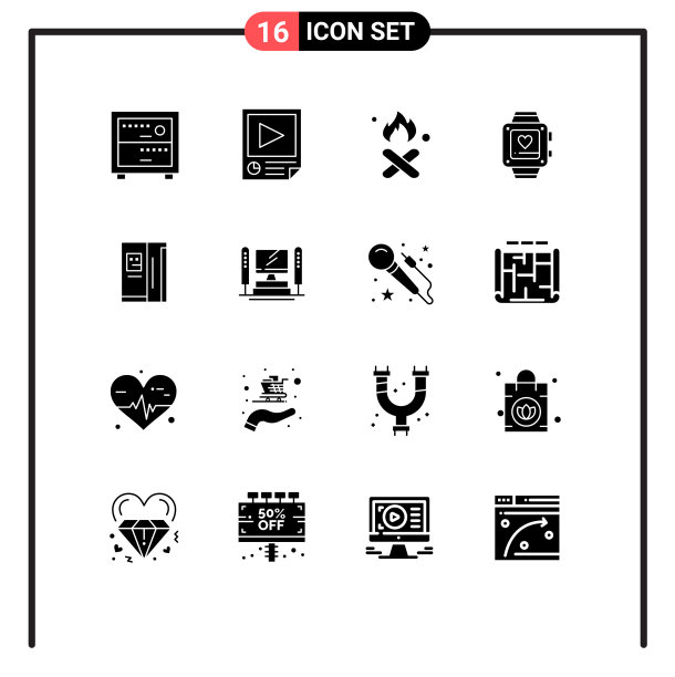 16 .用户界面实心字形包现代图片下载