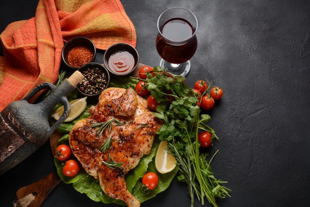 烤炸鸡塔巴卡，格鲁吉亚美食图片下载