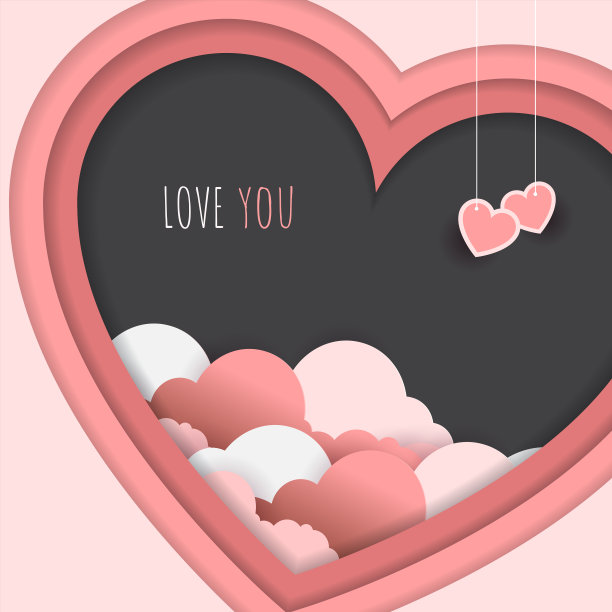 爱纸风格的粉红色背景图片下载