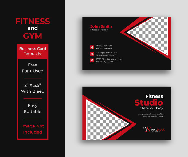 健身名片模板，健身名片图片下载