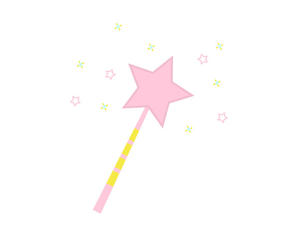 粉红色的魔杖，上面有星星和灯光图片下载