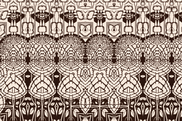 装饰艺术形式中的迷幻抽象图案图片下载