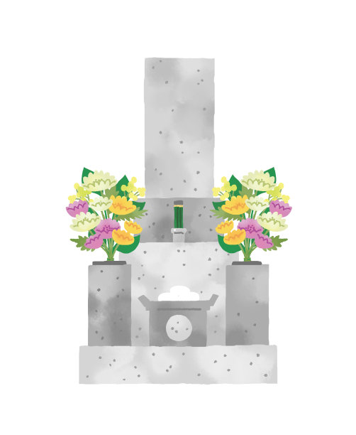 随笔水彩墓葬插图图片下载