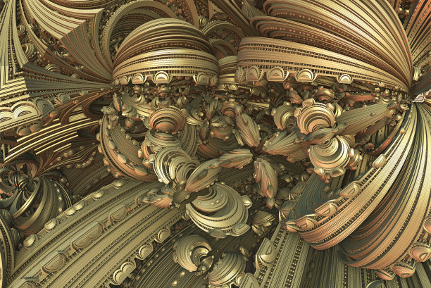 分形三维背景，抽象三维插图，设计元素图片下载