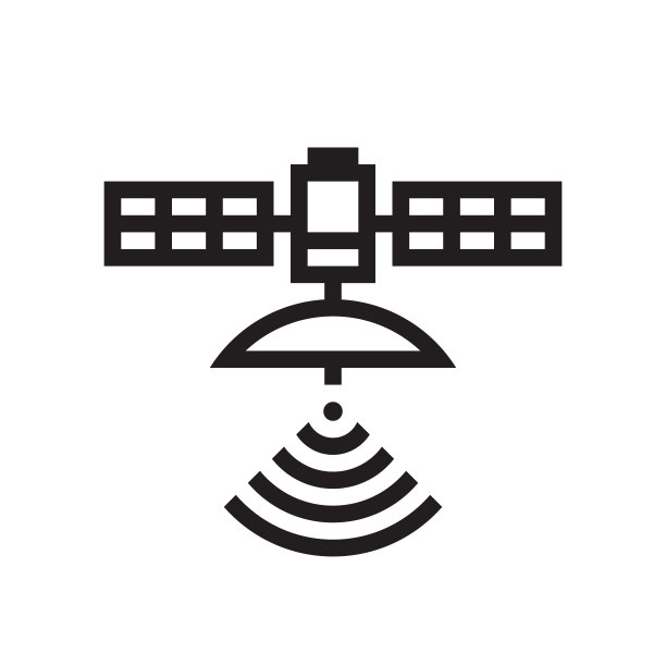 卫星图标线设计。全球通信网络符号空间站。矢量插图。图片下载