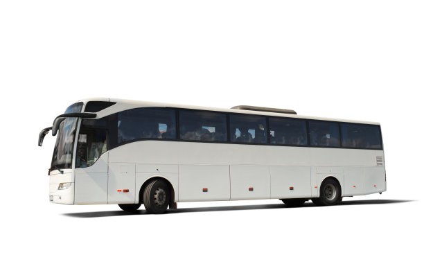 白色旅游巴士孤立在白色图片下载