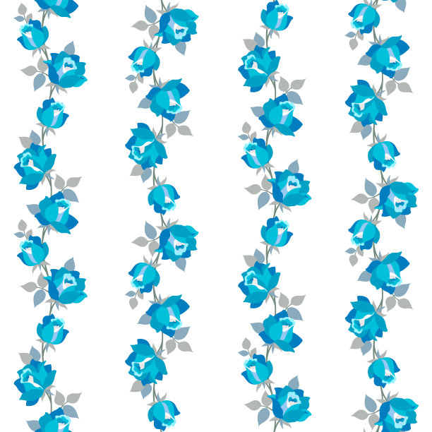 美丽的玫瑰垂直条纹无缝花纹，图片下载