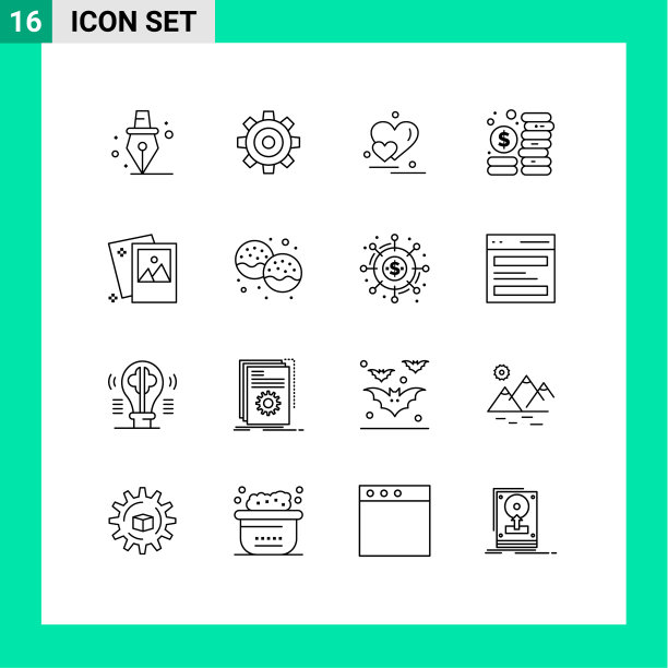 组16现代轮廓设置为图像图片下载