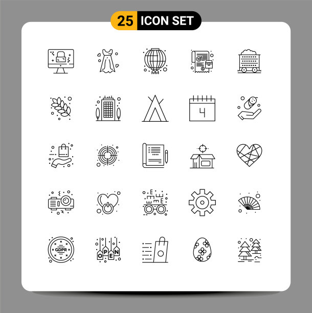 25个通用线标志符号在网上barrow图片下载