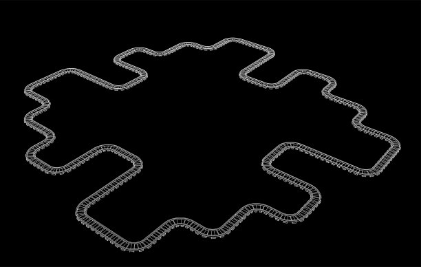 铁路isomteric。3d矢量插图上的黑色图片下载