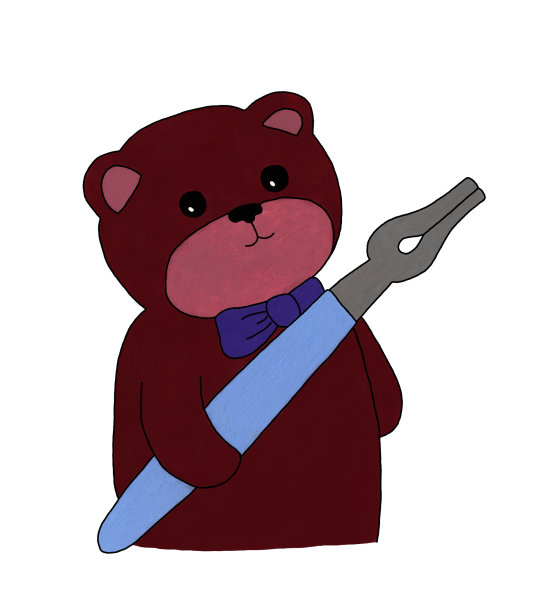 泰迪熊学生用一支大钢笔图片下载